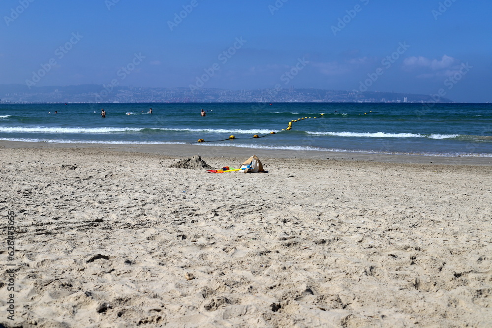 Sandy beach on the Mediterranean Sea Sandy beach on the Mediterranean Sea