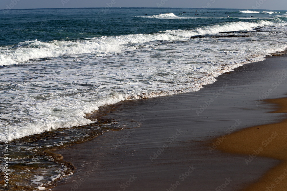 Sandy beach on the Mediterranean Sea