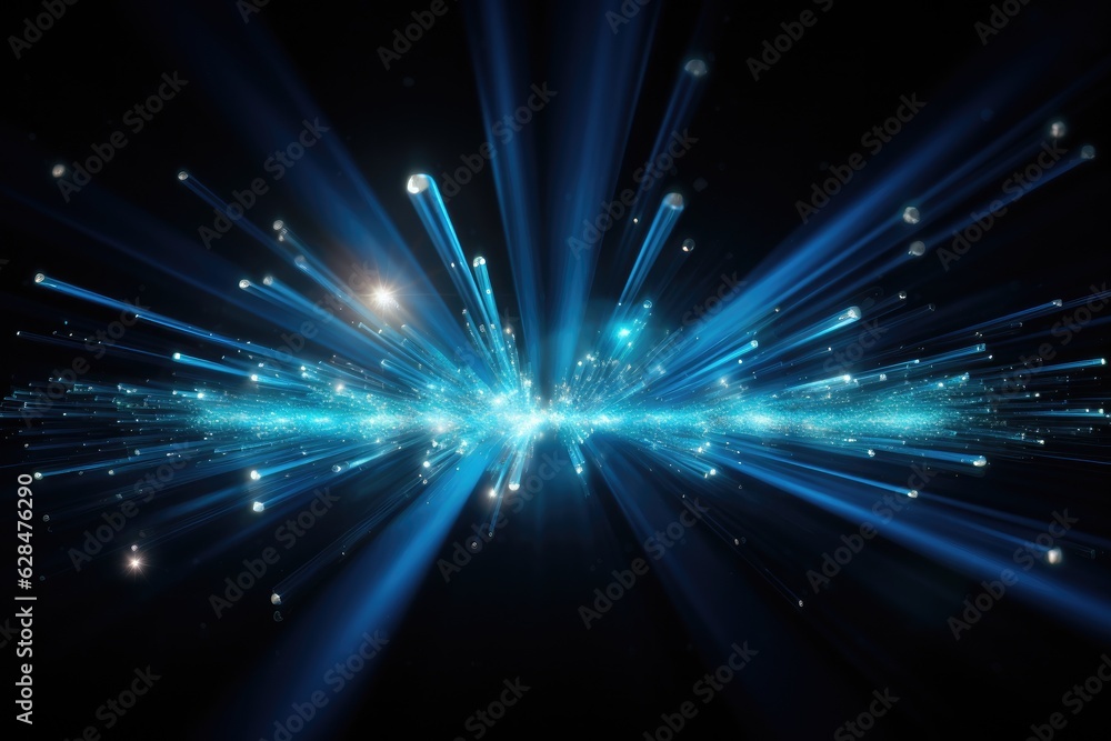 Abstract Lens flare light effects on black black background for design. Generative AI Abstract Lens flare light effects on black black background for design. Generative AI