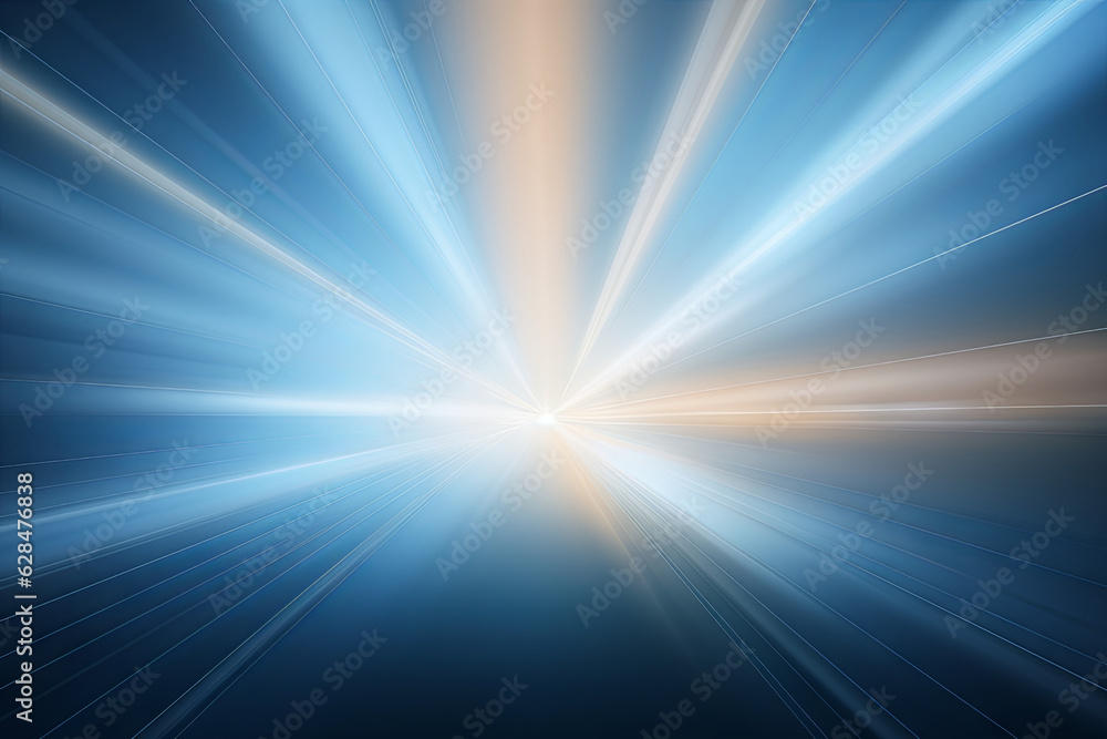 Universal abstract gray blue background with beautiful rays of illumination. Light interior wall for presentation. Generative AI.