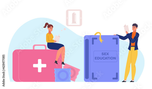 Sexual education, sexual health lesson for teenager