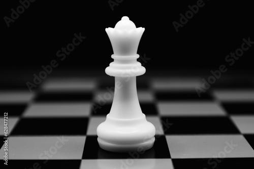 High-Quality Chess Queen on Black Background