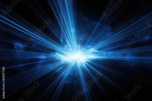 Abstract Lens flare light effects on black black background for design. Generative AI