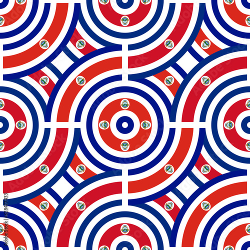 costa rica flag pattern. loop background. illustration