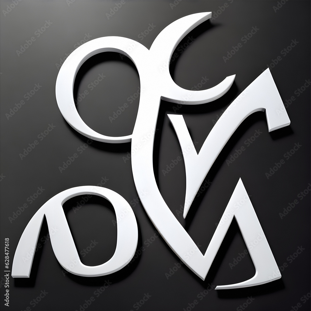 3D White Shape On Dark Background For Logo 3D White Shape On Dark Background For Logo