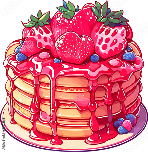 Strawberry pie topping dessert bakery berry sweet baked cream homemade tasty
