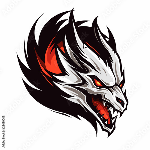 Wallpaper Mural Esport vector logo dragon, dragon icon, dragon head, vector, sticker Torontodigital.ca