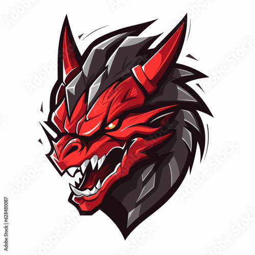 Esport vector logo dragon, dragon icon, dragon head, vector, sticker