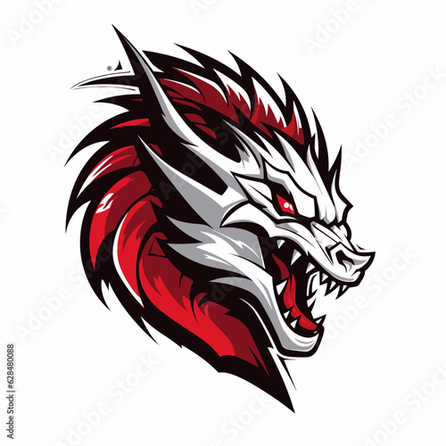 Wallpaper Mural Esport vector logo dragon, dragon icon, dragon head, vector, sticker Torontodigital.ca