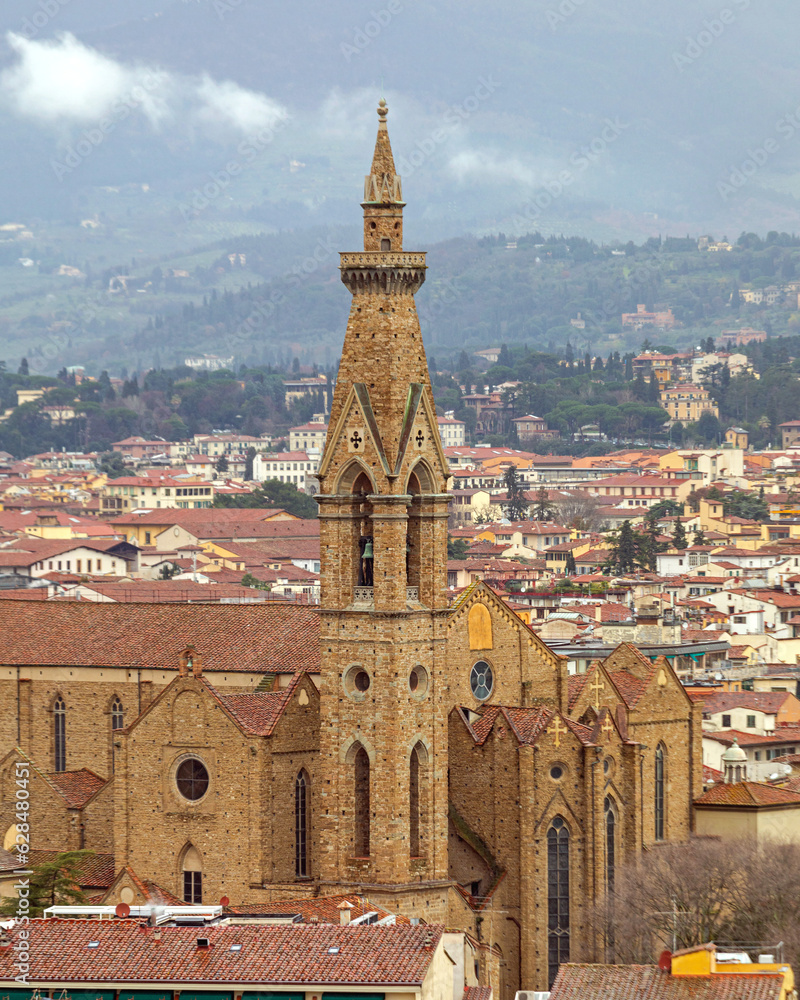 Obraz premium Santa Croce Tower Florence Italy
