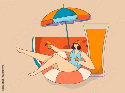 24 solar terms and great heat character flat vector concept operation hand drawn illustration
