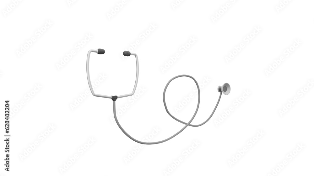 3D rendering of stethoscope, Medical equipment concept 3D rendering of stethoscope, Medical equipment concept