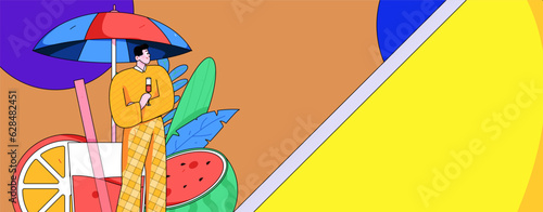 24 solar terms and great heat character flat vector concept operation hand drawn illustration
