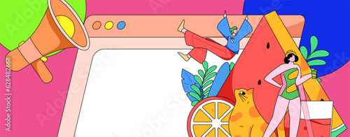 24 solar terms and great heat character flat vector concept operation hand drawn illustration
