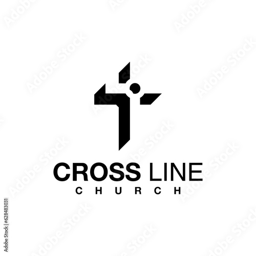 MODERN CROSS CHRIST VECTOR LOGO
