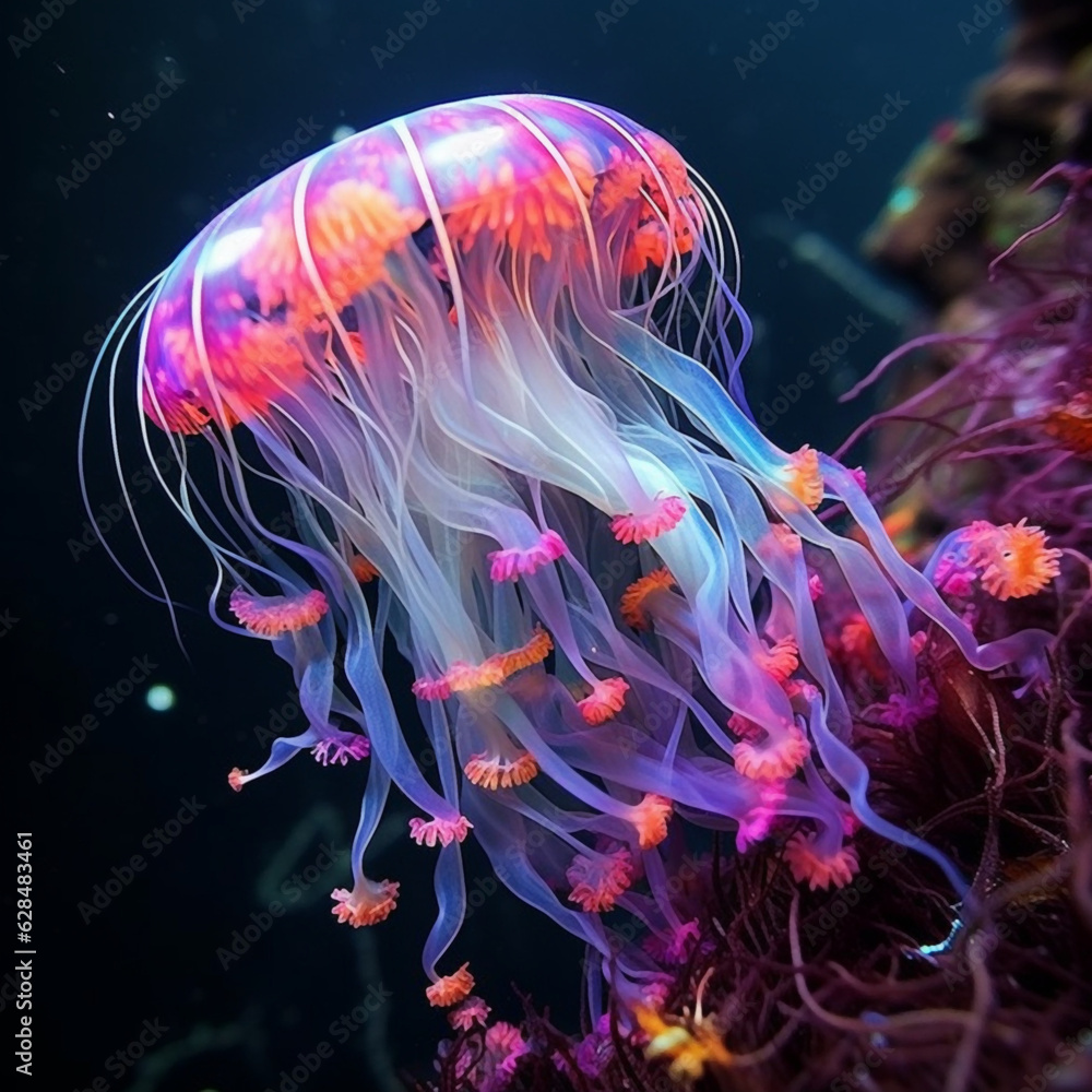Naklejka premium jellyfish in aquarium