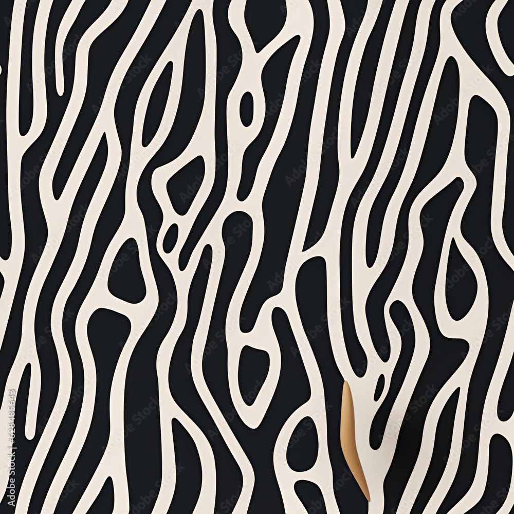 zebra skin pattern,black,safari, AI generated 