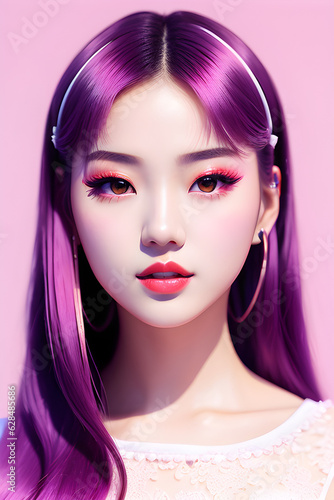 portrait of beautiful oriental girl