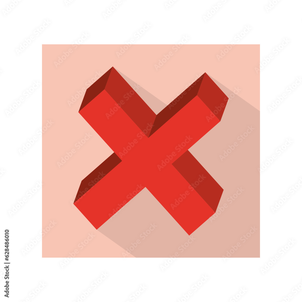 Obraz premium Check cross icon - Vector 