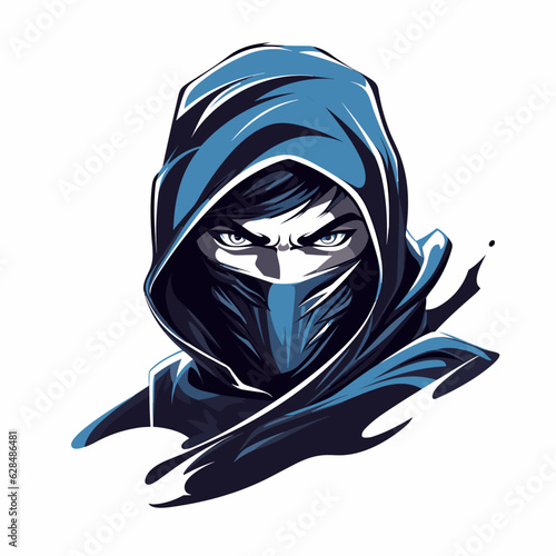 Esport vector logo ninja, ninja icon, ninja head, vector, sticker