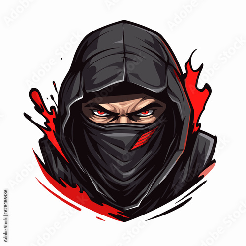 Esport vector logo ninja, ninja icon, ninja head, vector, sticker