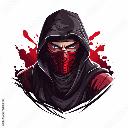 Esport vector logo ninja, ninja icon, ninja head, vector, sticker