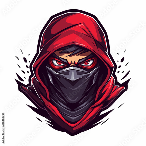 Esport vector logo ninja, ninja icon, ninja head, vector, sticker