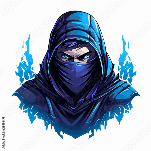 Esport vector logo ninja, ninja icon, ninja head, vector, sticker