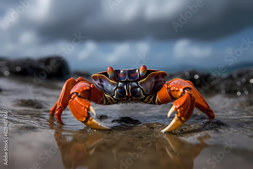 Macrophotography of a colorful crab © Alcuin