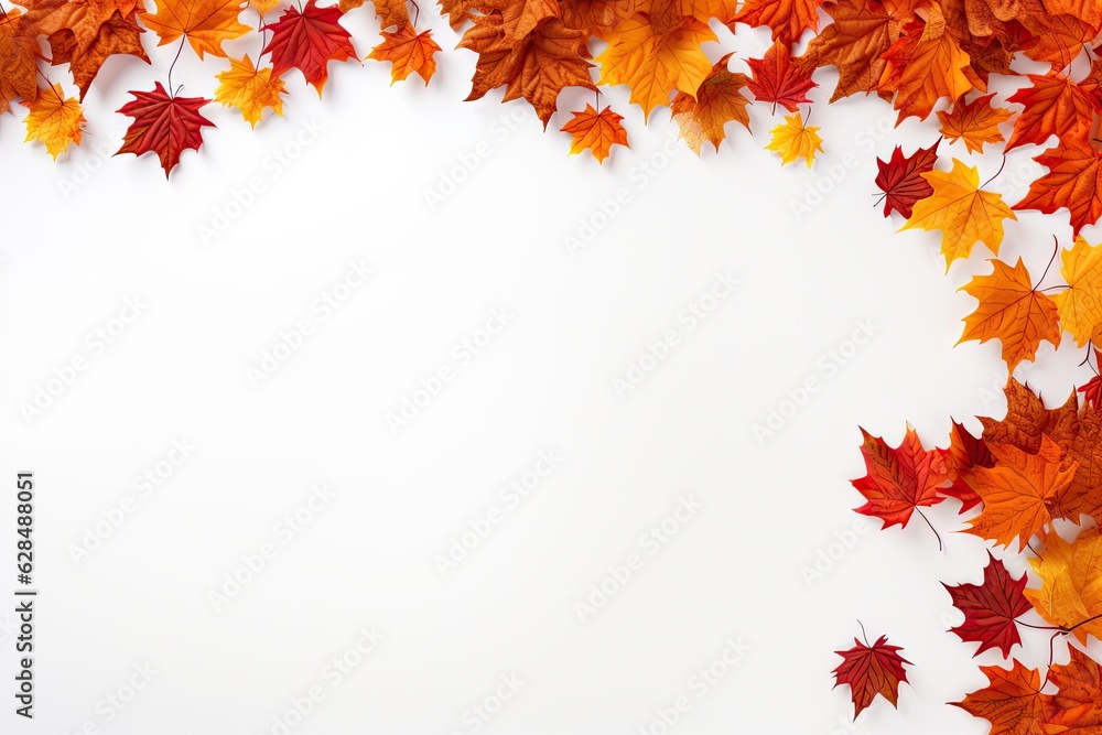 Abstract red maple leaf. Beautiful autumn nature on white background. Artistic fall design with copy space Abstract red maple leaf. Beautiful autumn nature on white background. Artistic fall design with copy space