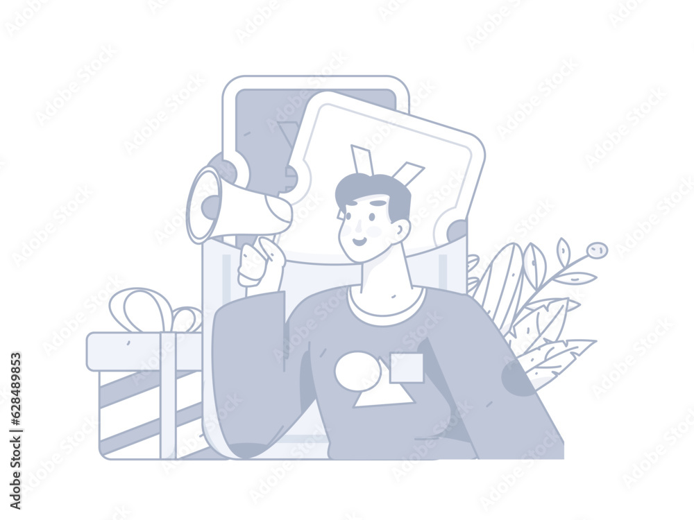 Holiday Shopping E-Commerce Online Shopping People Flat Vector Concept Operation Hand Drawn Illustration
Holiday Shopping E-Commerce Online Shopping People Flat Vector Concept Operation Hand Drawn Illustration