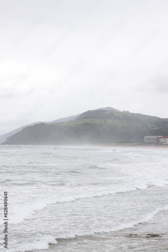 Cloudy day by the shore of San Sebastian, Spain Cloudy day by the shore of San Sebastian, Spain