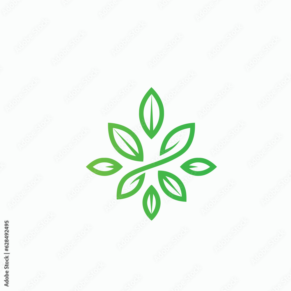 leaf icon cannabis logo