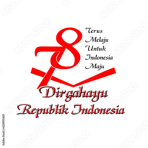 78th indonesian independence day, 17 august 1945 , isolated on transparent background