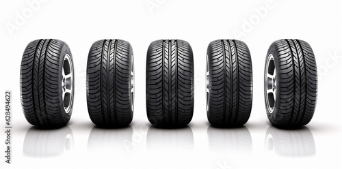 isolated wheel object car rubber background pattern tire tyre auto automobile. Generative AI.