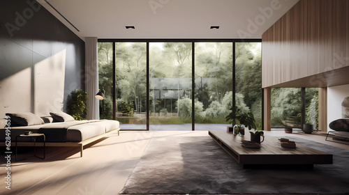 modern home interior that evokes the tranquility of a Zen garden