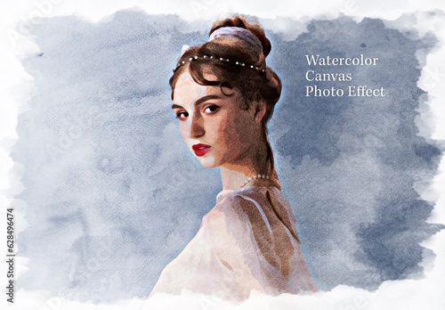 Watercolor Canvas Photo Effect