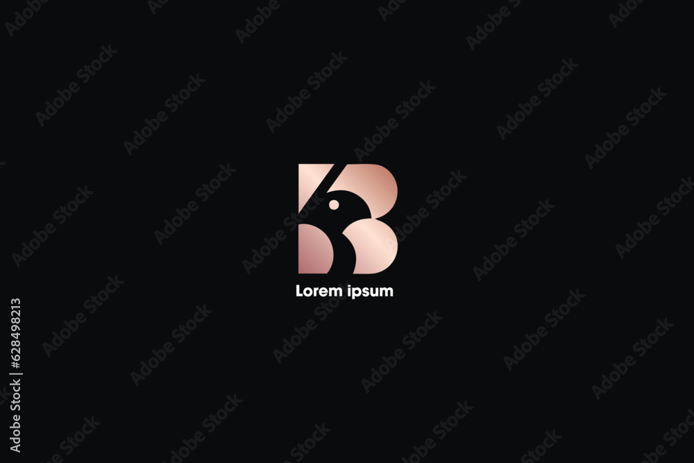 b lettering with bird brand design modern style creative golden wordmark design typography illustration, bird b wordmark logo vector b lettering with bird brand design modern style creative golden wordmark design typography illustration, bird b wordmark logo vector