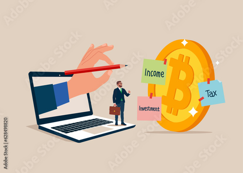 Income, investment, income after tax. Flat vector illustration