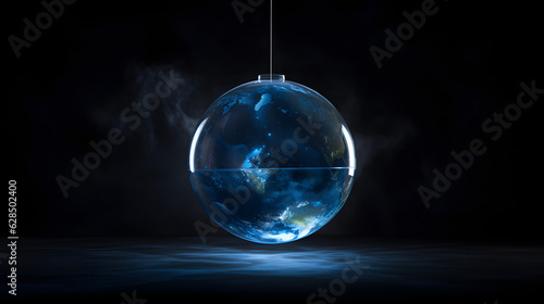 Illustration of Global View of Earth from Space 