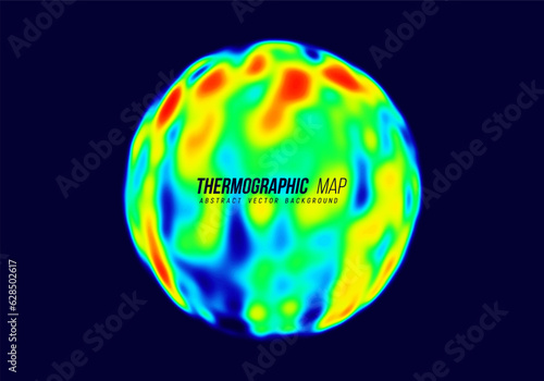 Heat map. Abstract infrared thermographic background. Vector illustration.