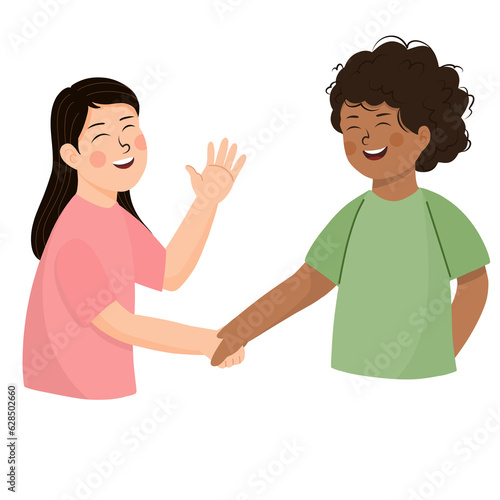 Hand shaking friends