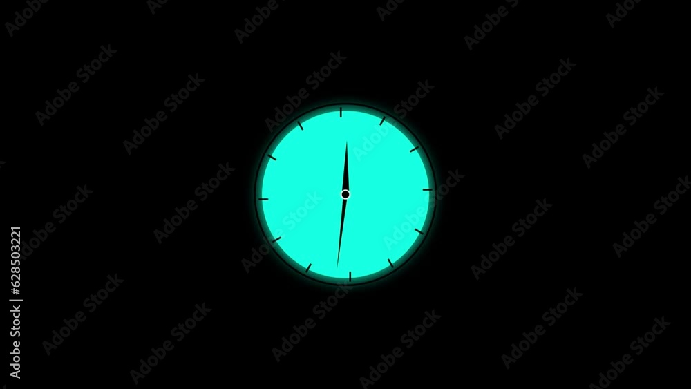 Clock Counting Down 24 Hour Day Fast Speed. Clock with moving arrows. on black background. Clock Counting Down 24 Hour Day Fast Speed. Clock with moving arrows. on black background.