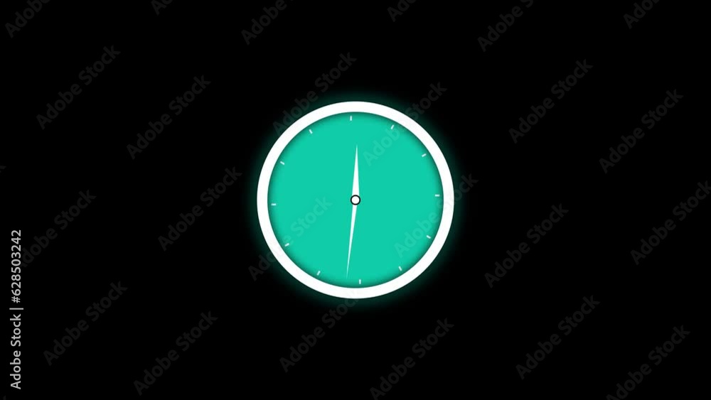 Clock Counting Down 24 Hour Day Fast Speed. Clock with moving arrows. on black background. e_ Clock Counting Down 24 Hour Day Fast Speed. Clock with moving arrows. on black background. e_
