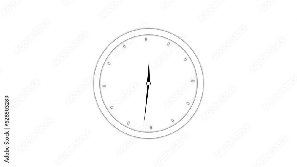 Clock Counting Down 24 Hour Day Fast Speed. Clock with moving arrows. on whit background. e_ Clock Counting Down 24 Hour Day Fast Speed. Clock with moving arrows. on whit background. e_