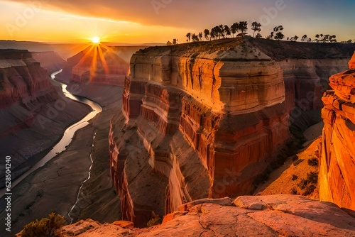 Toroweap (Sunset) Grand Canyon National Park, Arizona. AI Generated