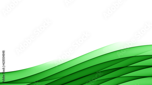 green abstract wave gradient transparent png background