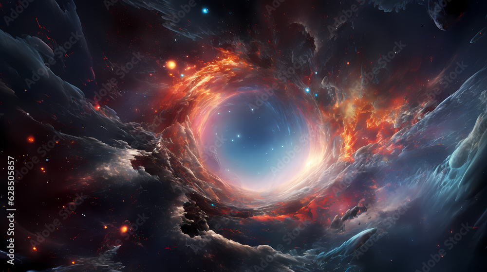 Generative AI, Hyperrealistic Black Hole: Futuristic Universe Art Generative AI, Hyperrealistic Black Hole: Futuristic Universe Art