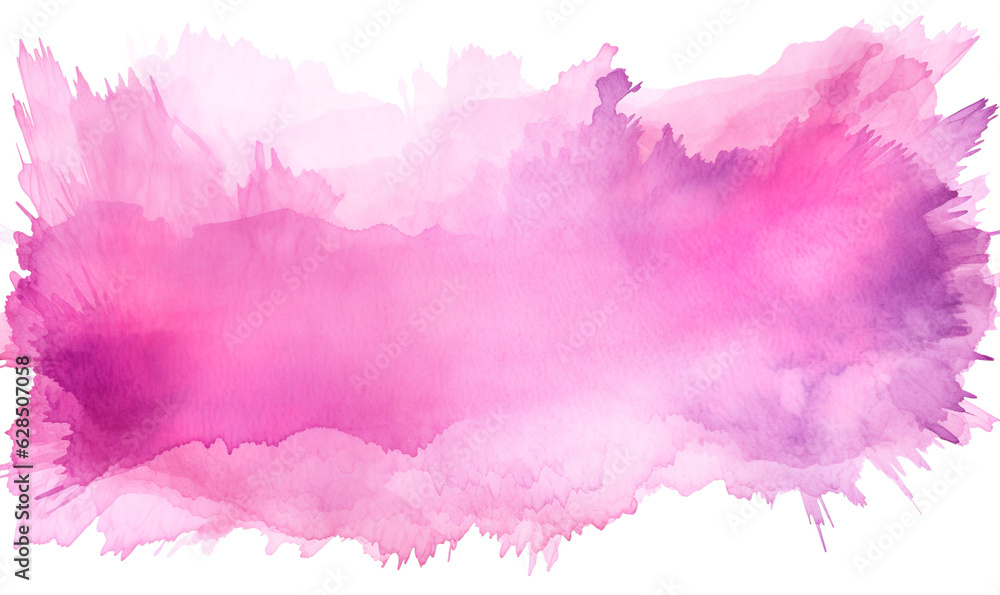 Magenta watercolor faint brush stroke isolated on white background, Generative AI Magenta watercolor faint brush stroke isolated on white background, Generative AI