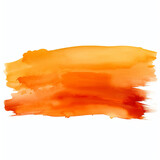 Orange brush stroke isolated on white background, Generative AI